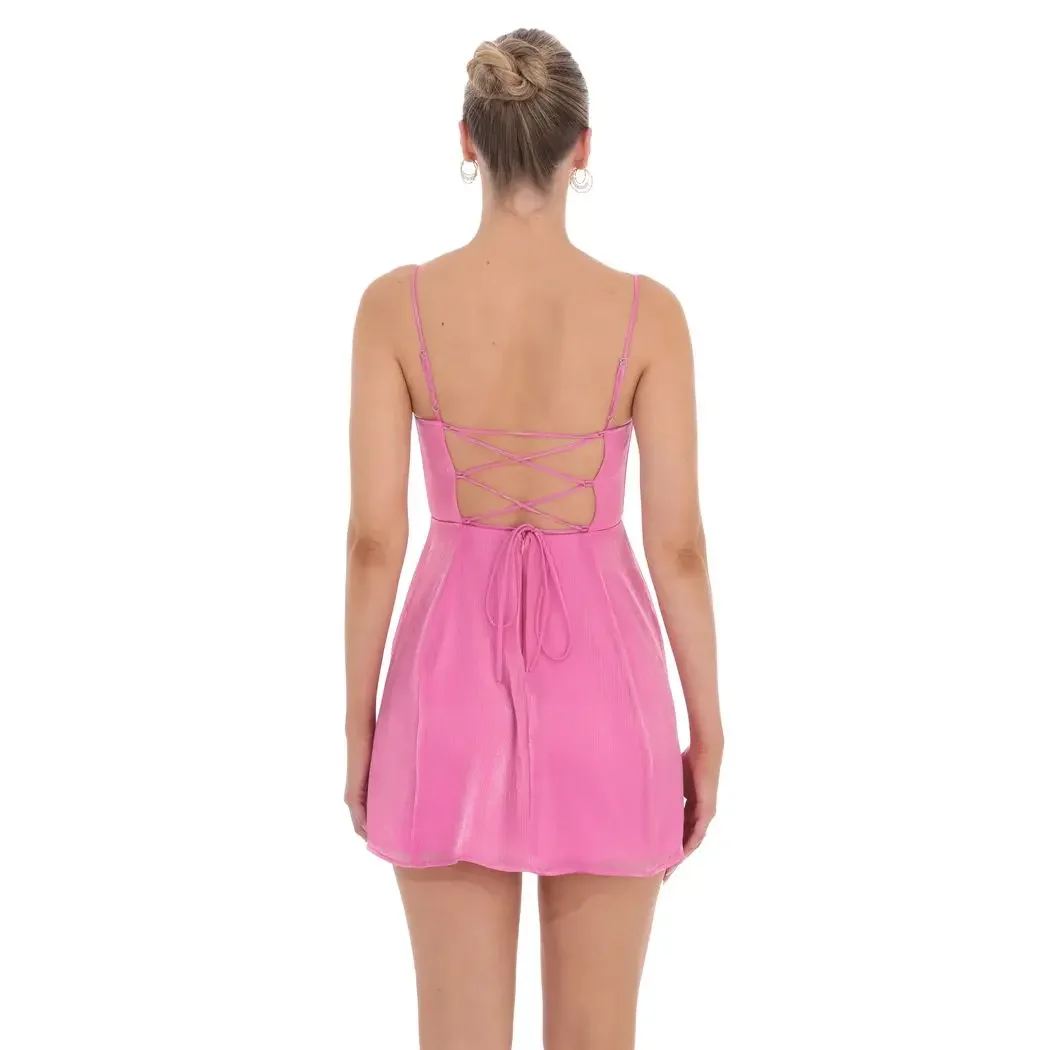 girl in pink dress