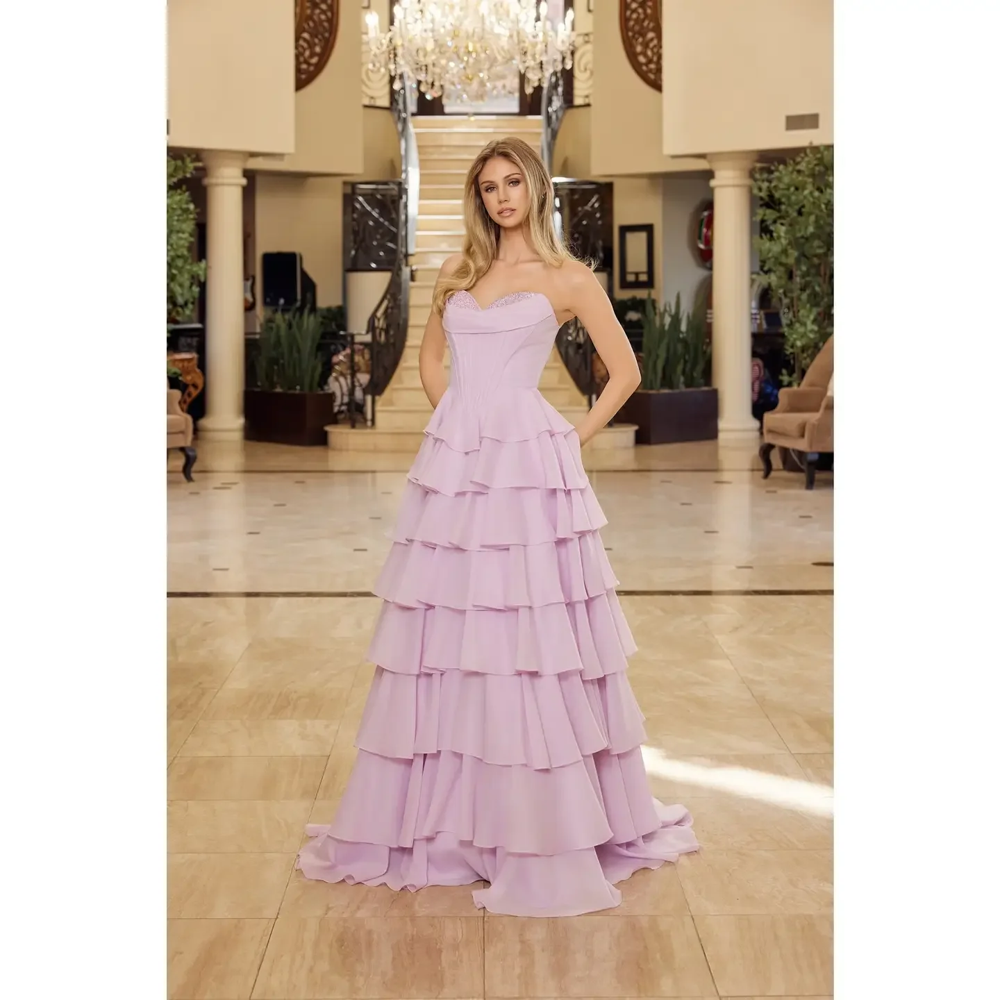 pink prom dress