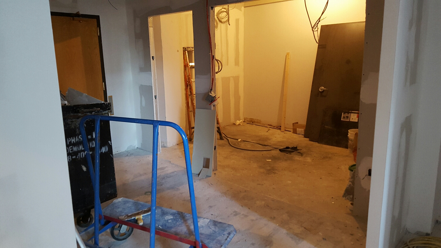 View of what will be the conference room