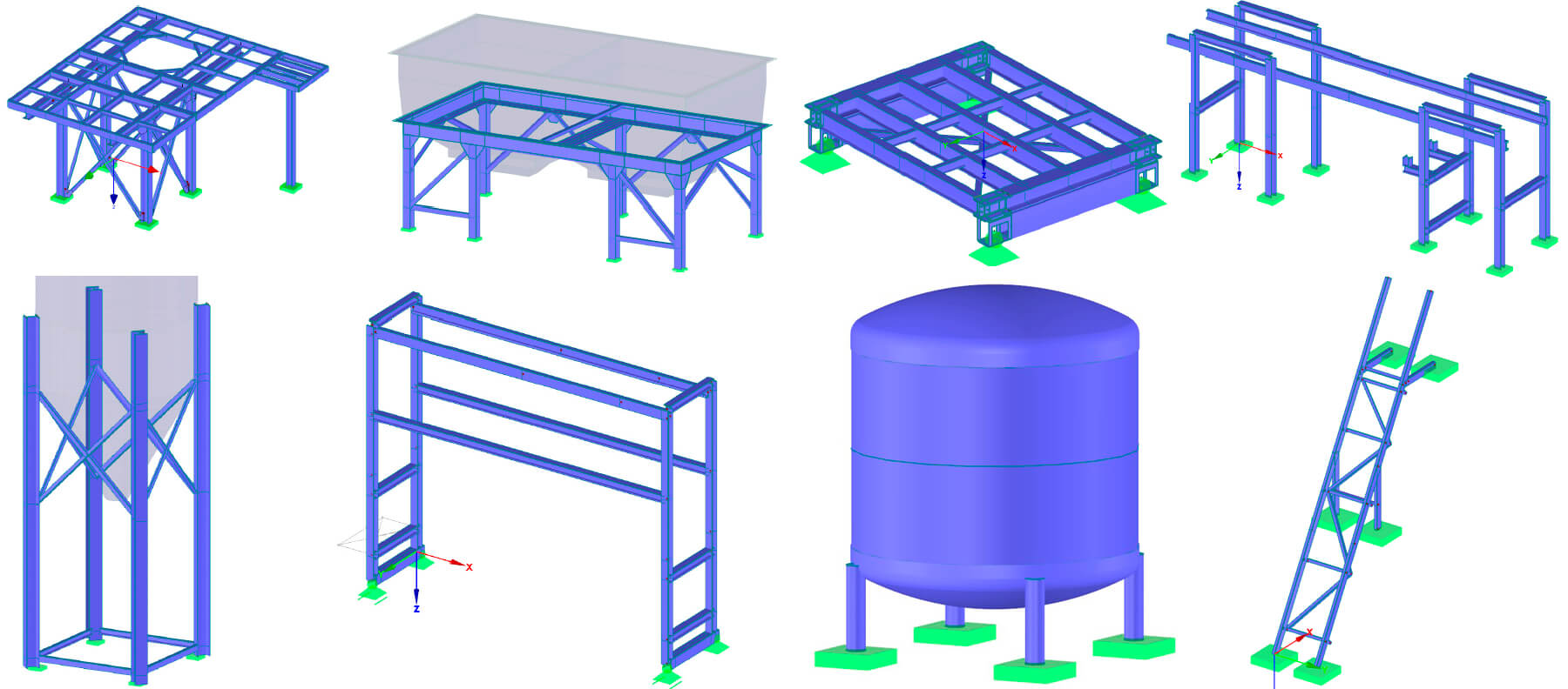 Supporting Structures for Oil Refinery