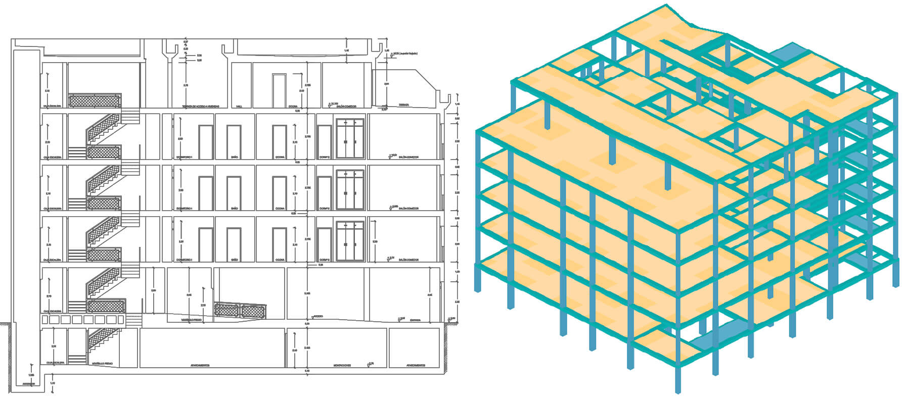 Residential Building and Parking Garage