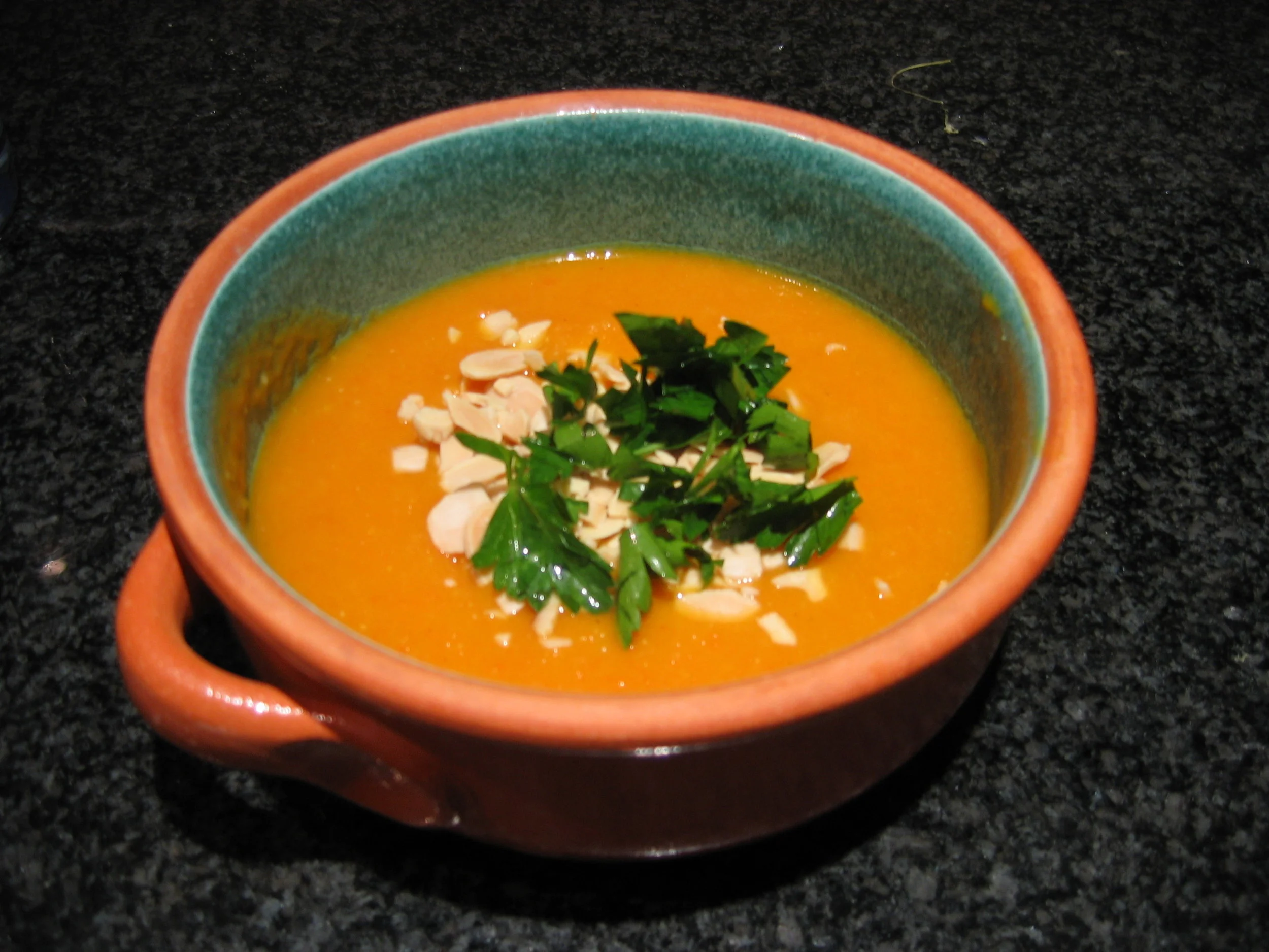 Ginger carrot and miso soup