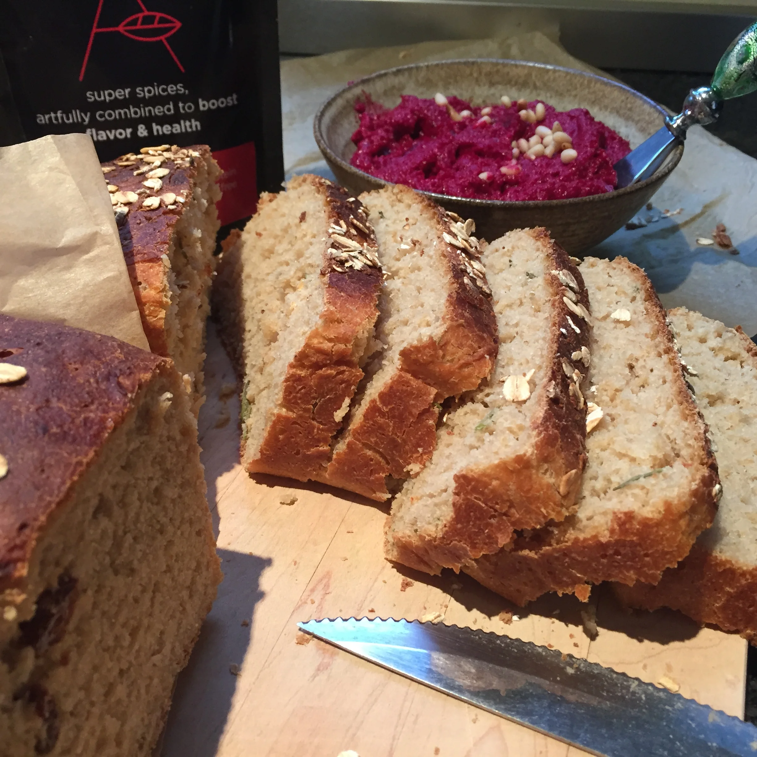 Rosemary Oatmeal Whole Wheat Bread