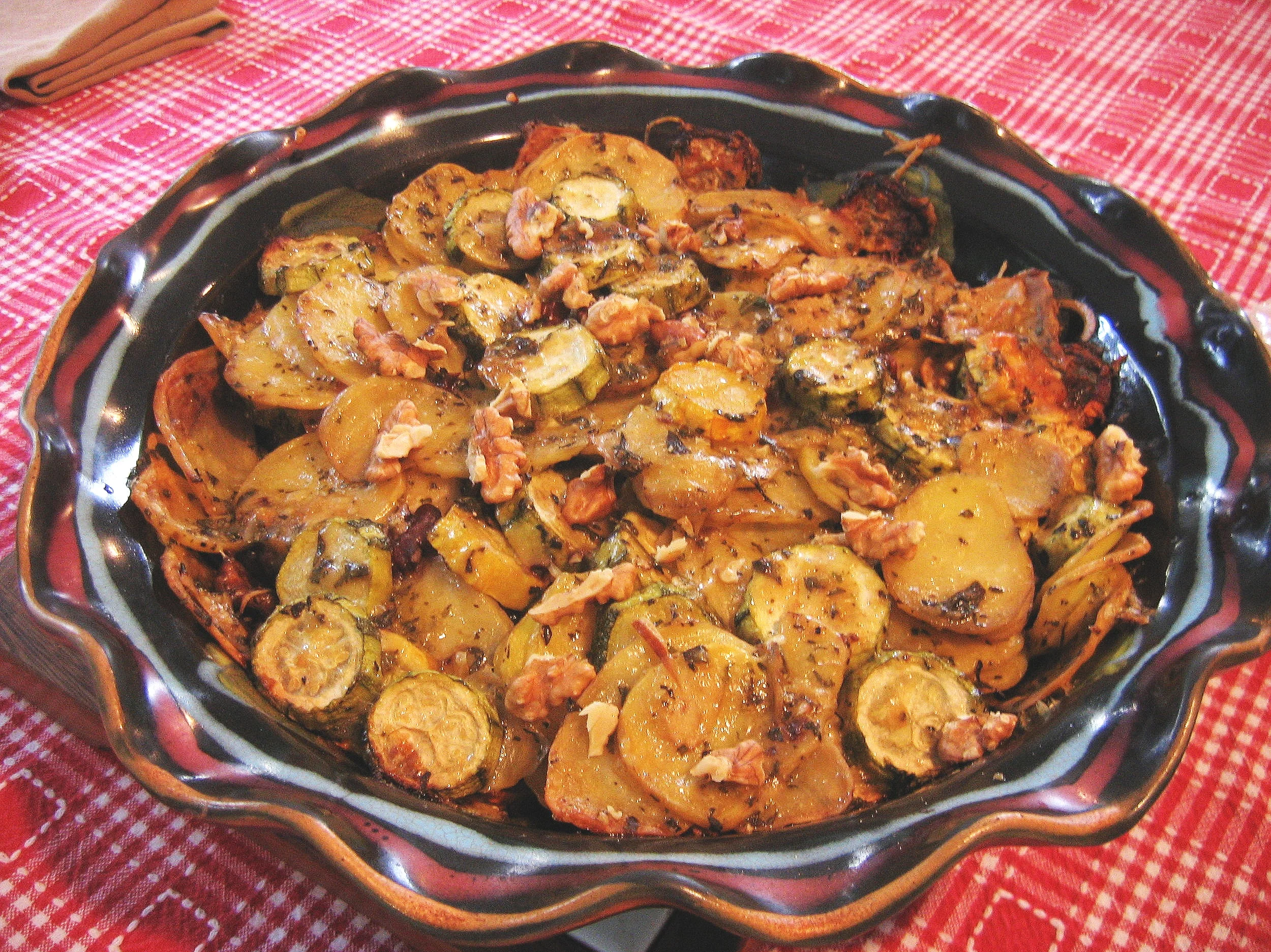 Zucchini, Potato and Fresh Herbs Gratin