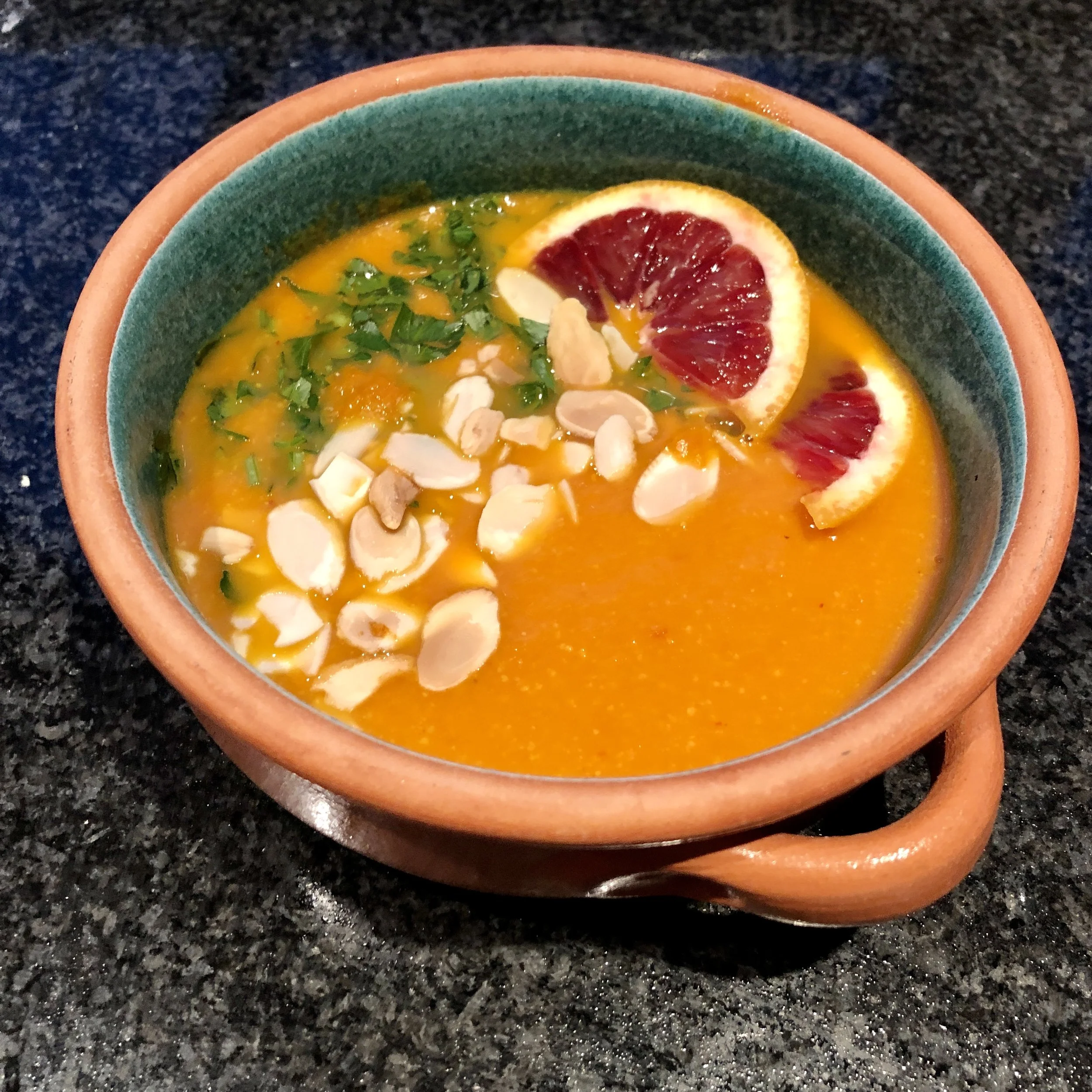 Creamy Carrot, Ginger and Citrus Soup