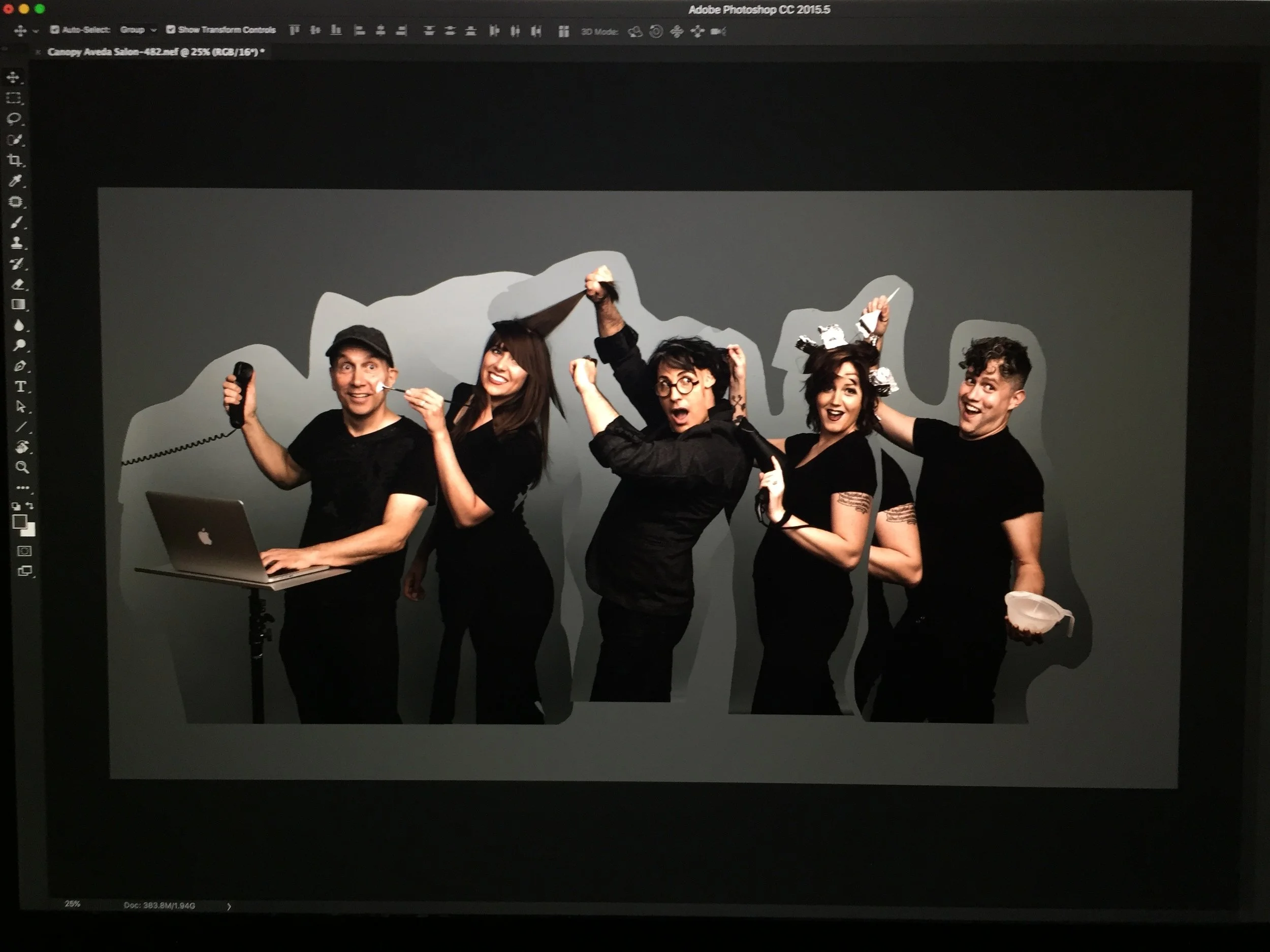 A rough cut in photoshop just to get an idea of the composition.