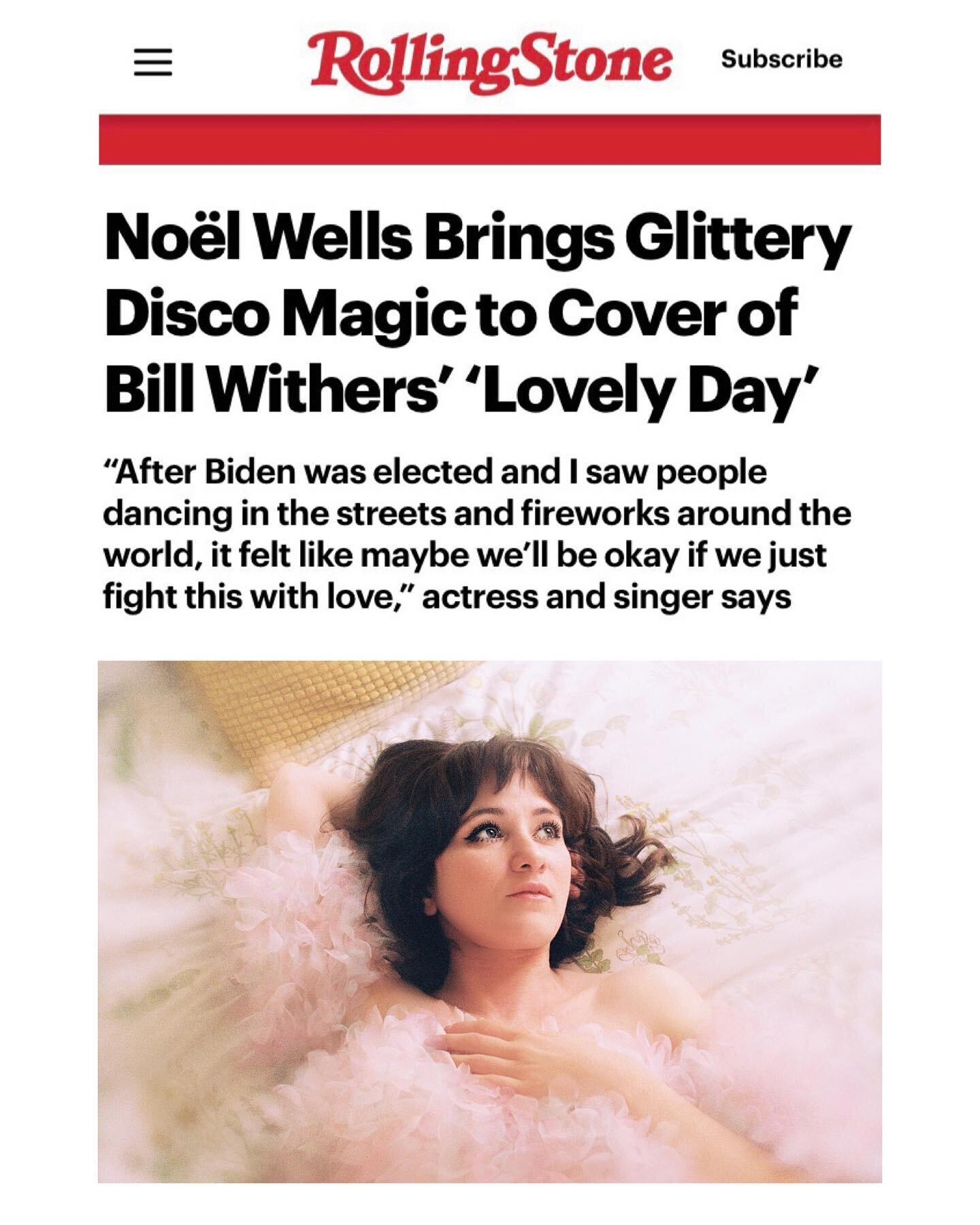 Born out of a vision of the world dancing - along with a much needed global exhale - actress, filmmaker, comedian and singer-songwriter No&euml;l Wells (@noelwells) has just released her cover of the 1977 classic &ldquo;Lovely Day&rdquo; by Bill With