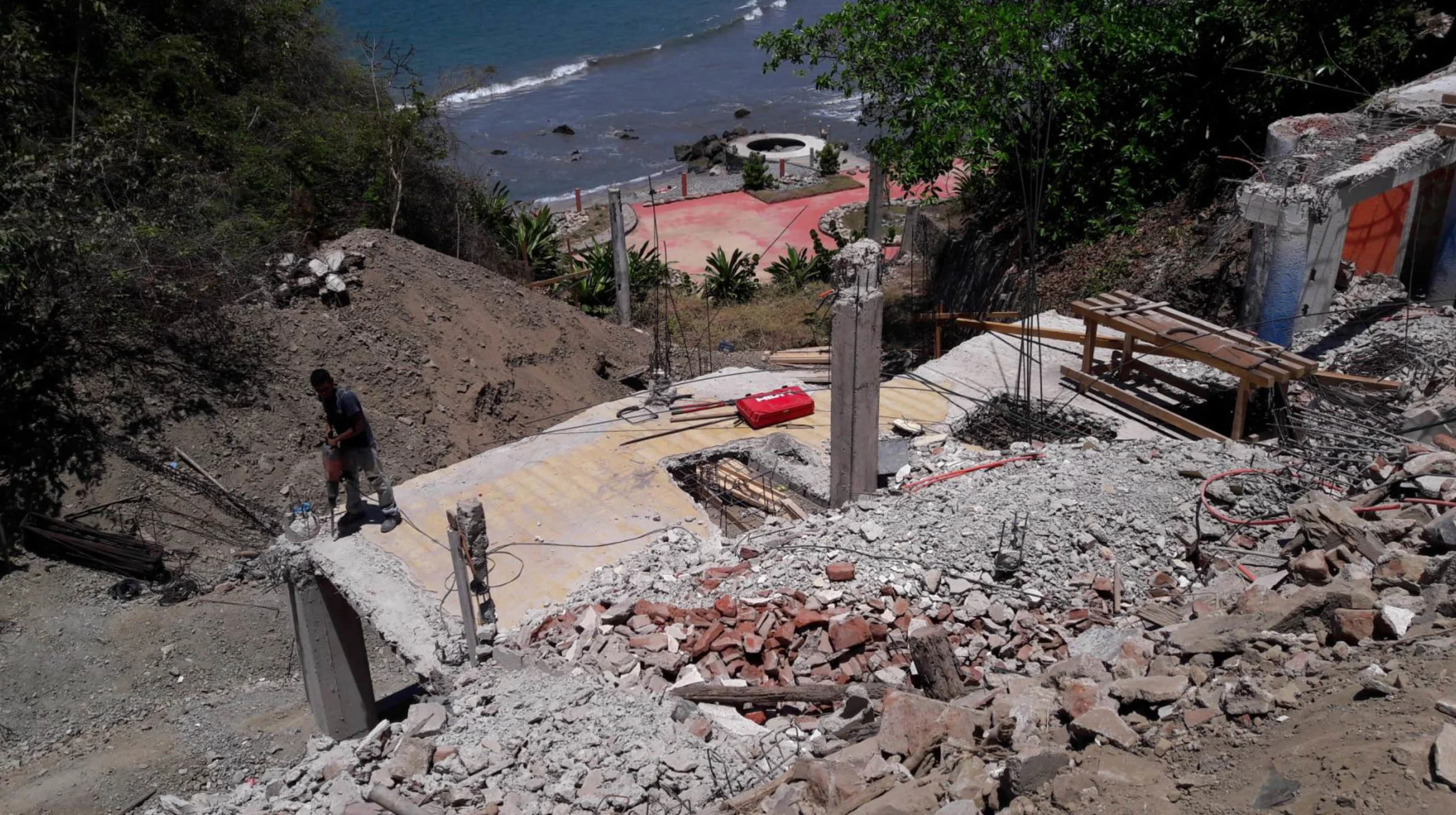 Demolition of existing slab