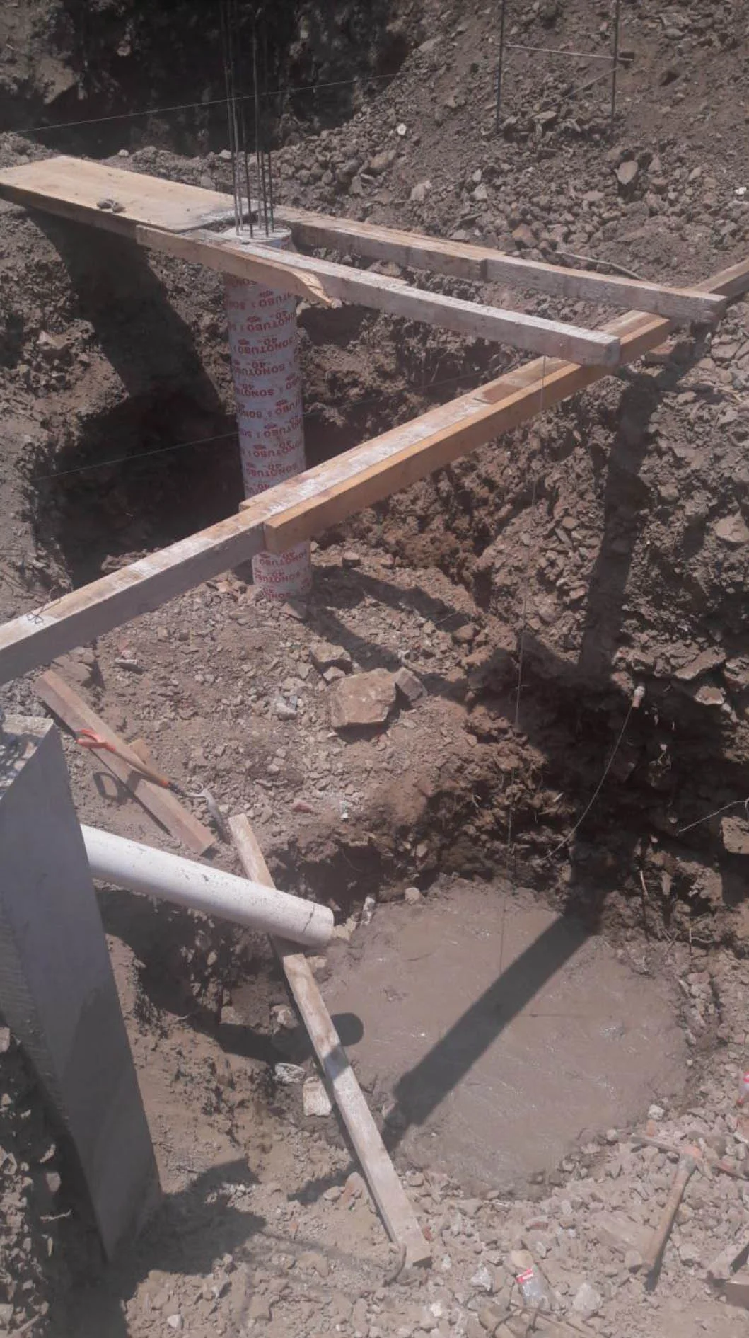 Placing columns for pergola garden