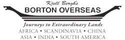 Borton Overseas is a tour operator specializing in creating extraordinary journeys to Africa, Scandinavia, Asia, South America and Antarctica. We have pre-planned itineraries which suit a wide variety of travel styles and budgets which are flexible and can be customized to your clients’ wishes. You will work exclusively with a Destination Specialist who will guide you and your clients through all stages of their travel experience, from planning and departure, until their return home. Our standard commission is 10%, and we have override commission based on sales. We offer periodic specials or additional commission through our e-mails. www.bortonoverseas.com info@bortonoverseas.comTel:800-843-0602