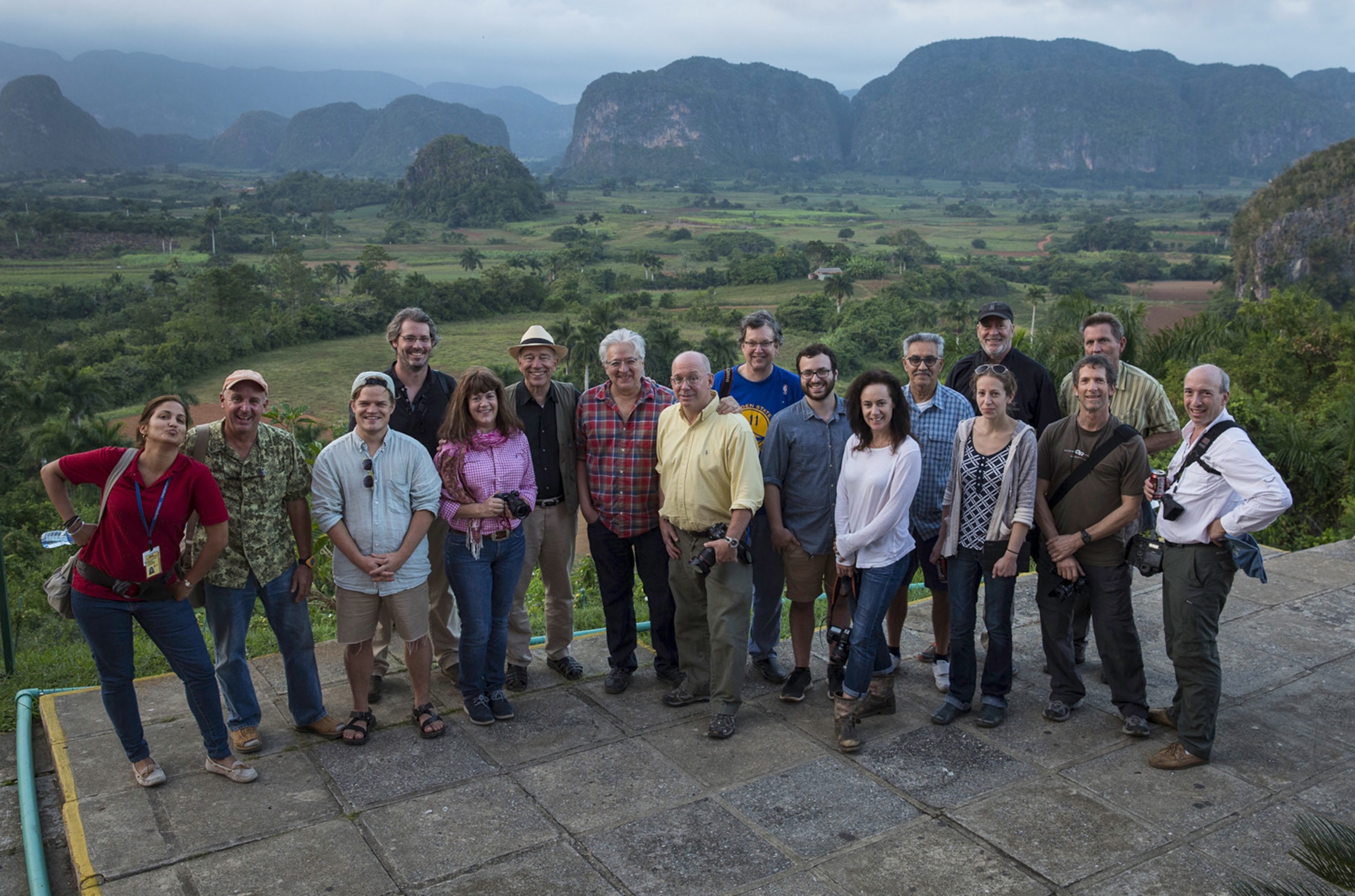 The U.S. crew overlooking the beautiful Viñales valley. 