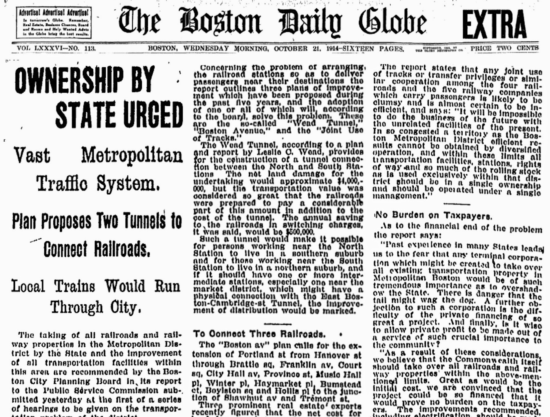 Boston Daily Globe, 1914