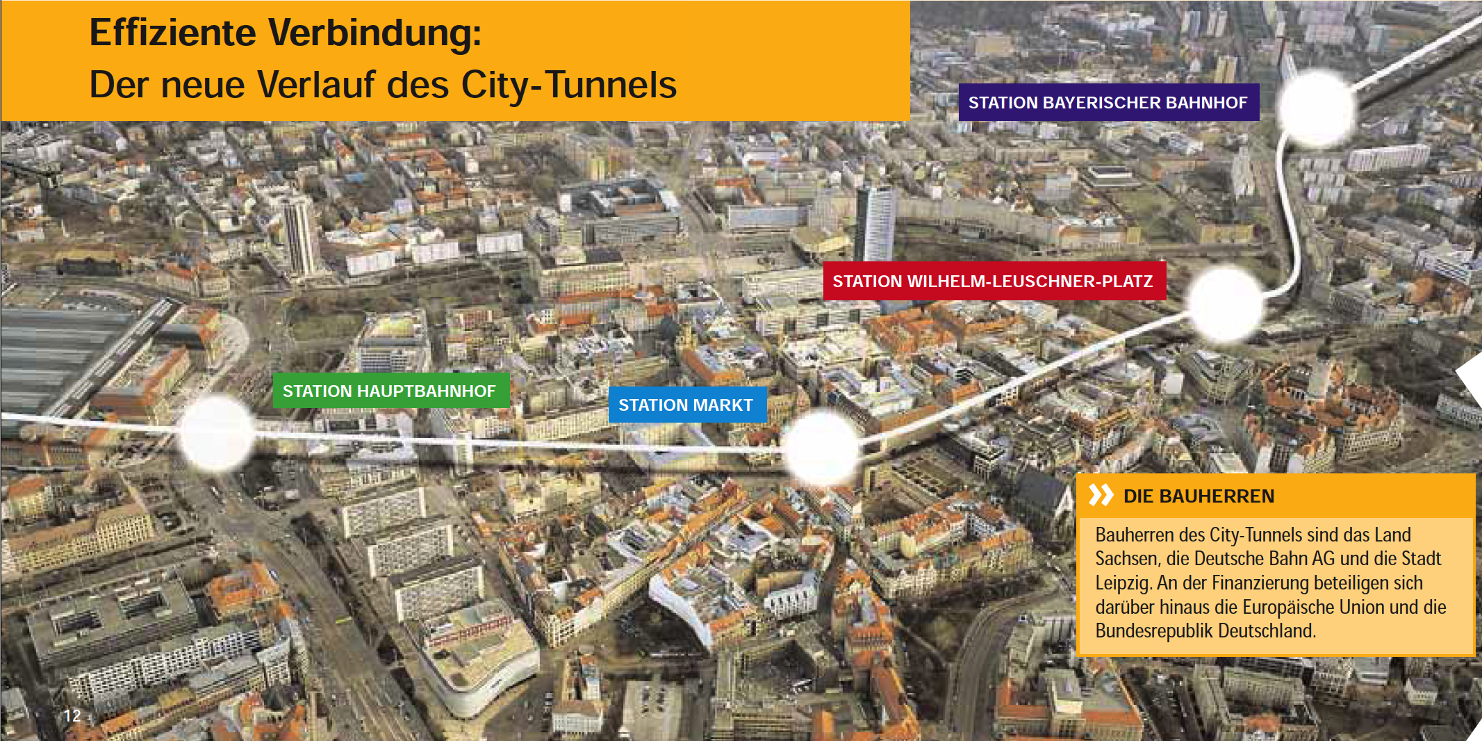 Diagram of Leipzig's new City Tunnel Rail Link project