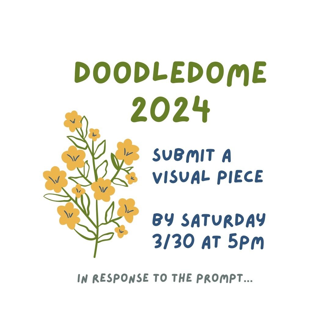 Super excited to announce our Doodledome prompt for this week! We're excited to see what you wonderful folx will create, generate, etc.! 🎨