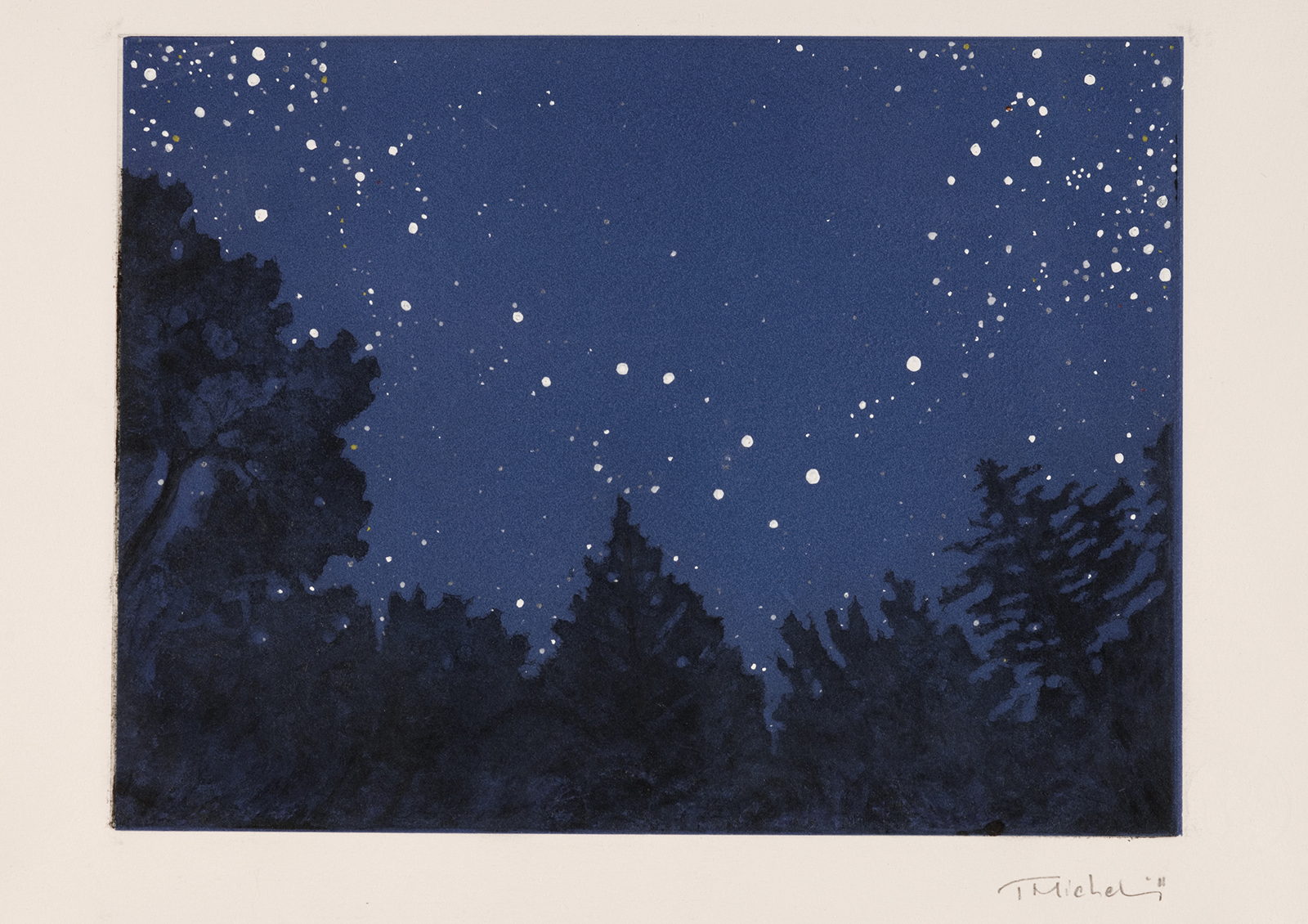 Constellation, Moon and Trees #2