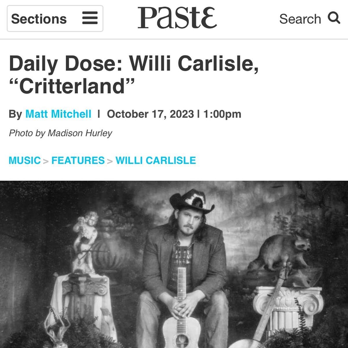 &quot;The title track lead single is another brilliant composition from Carlisle, who has quickly established himself as one of country music&rsquo;s most important and unmistakable voices.&rdquo; 

More on @willicarlisle&rsquo;s new single &amp; for