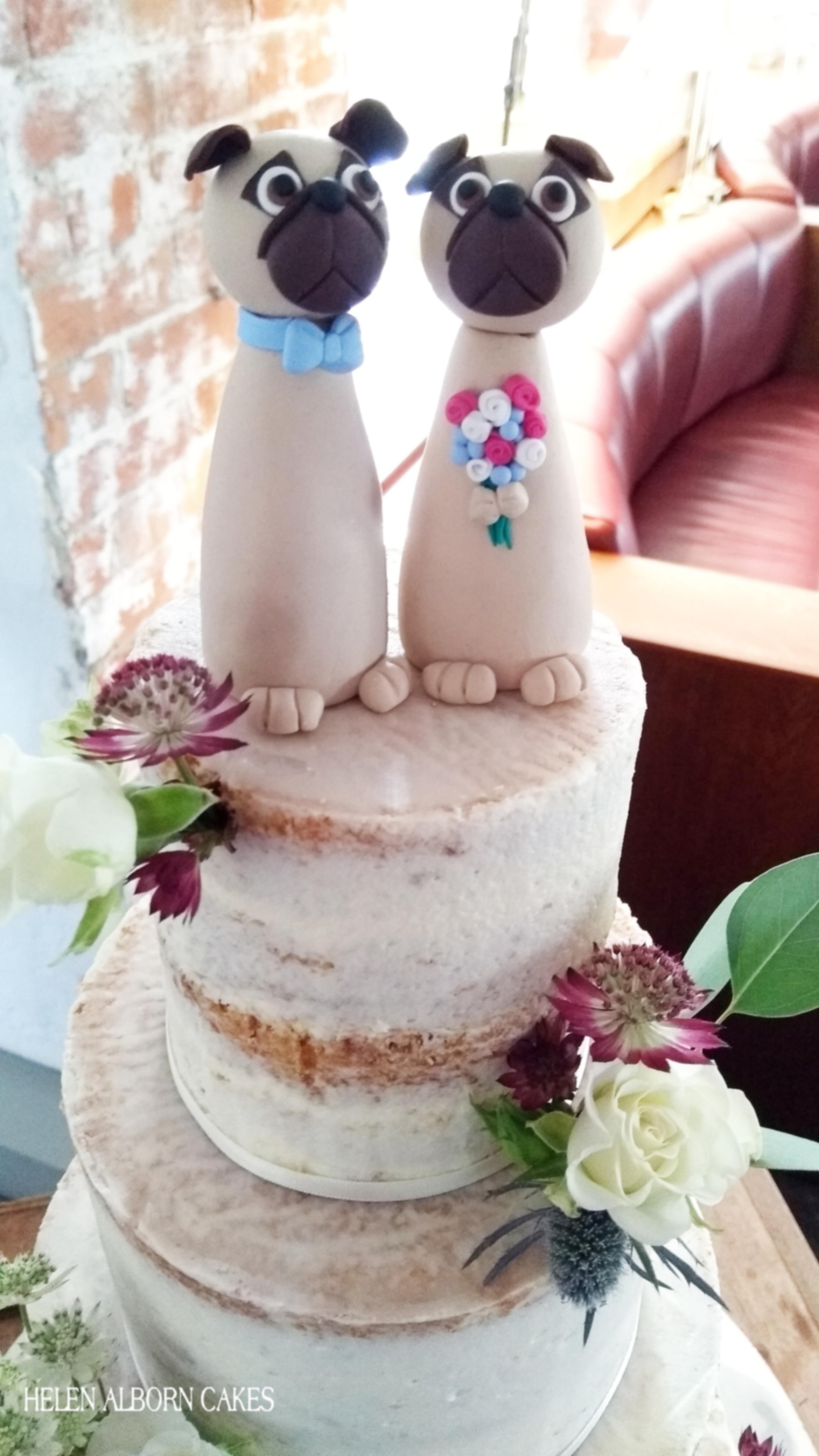 pug wedding cake