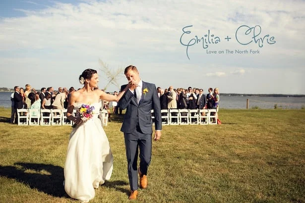 Carol Hannah - Mulberry gown - Real wedding in North Fork