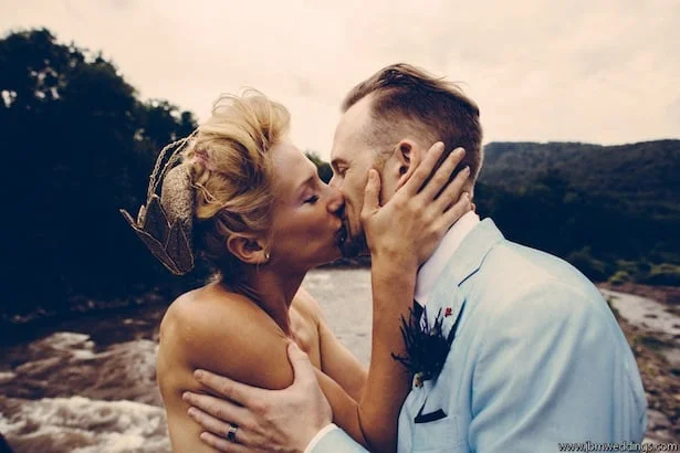 Matt and Heather's Wedding; Outdoor Rustic Ceremony; Angel Oak Gown - Carol Hannah