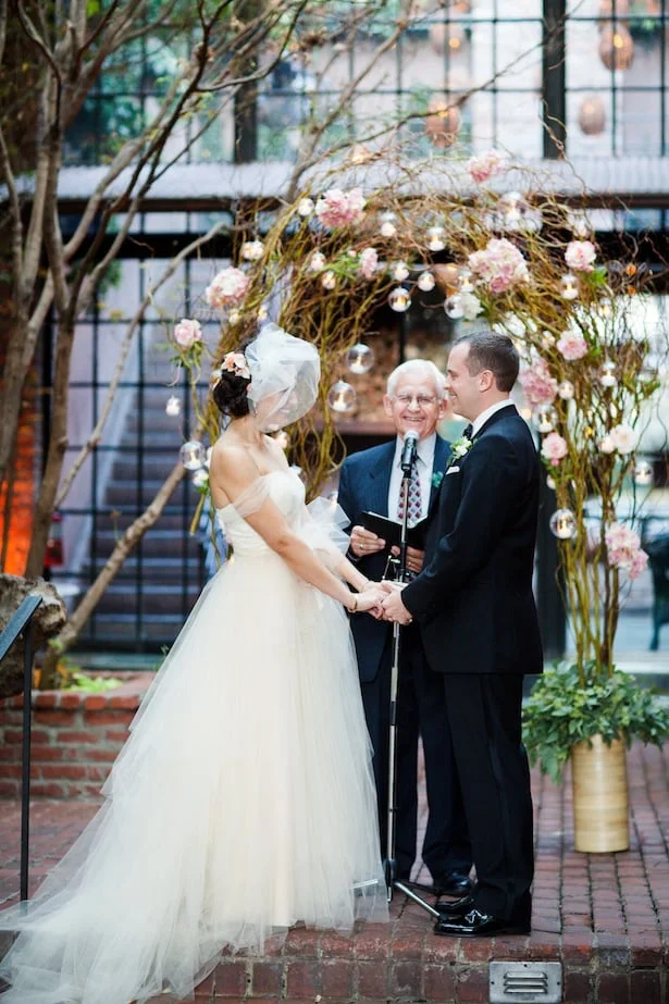 Urban Wedding; Jennifer Tabeek; Carol Hannah - Chambord Gown