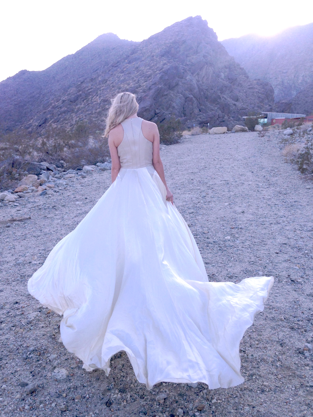 Carol Hannah wedding inspiration in the desert Aleister gown