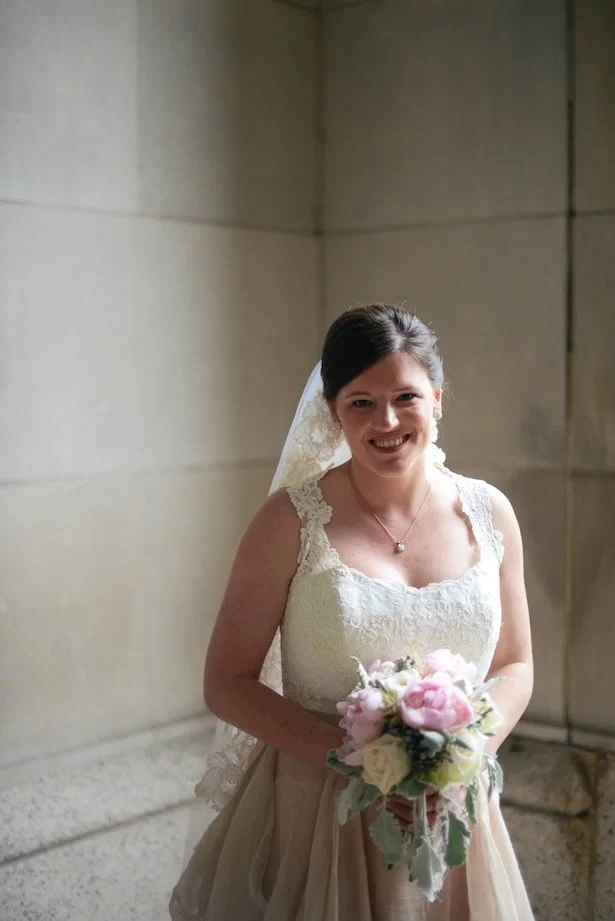 Real Wedding: Carol Hannah Kensington and custom llace