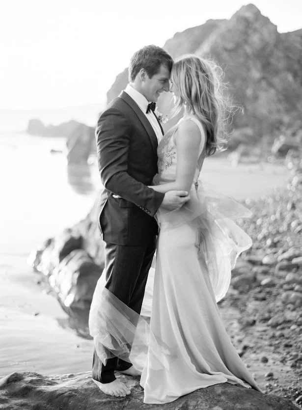 Carol Hannah Real Wedding Inspiration - Downton gown at the California Coast