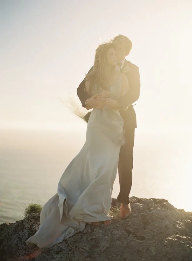 Carol Hannah Real Wedding Inspiration - Downton gown at the California Coast