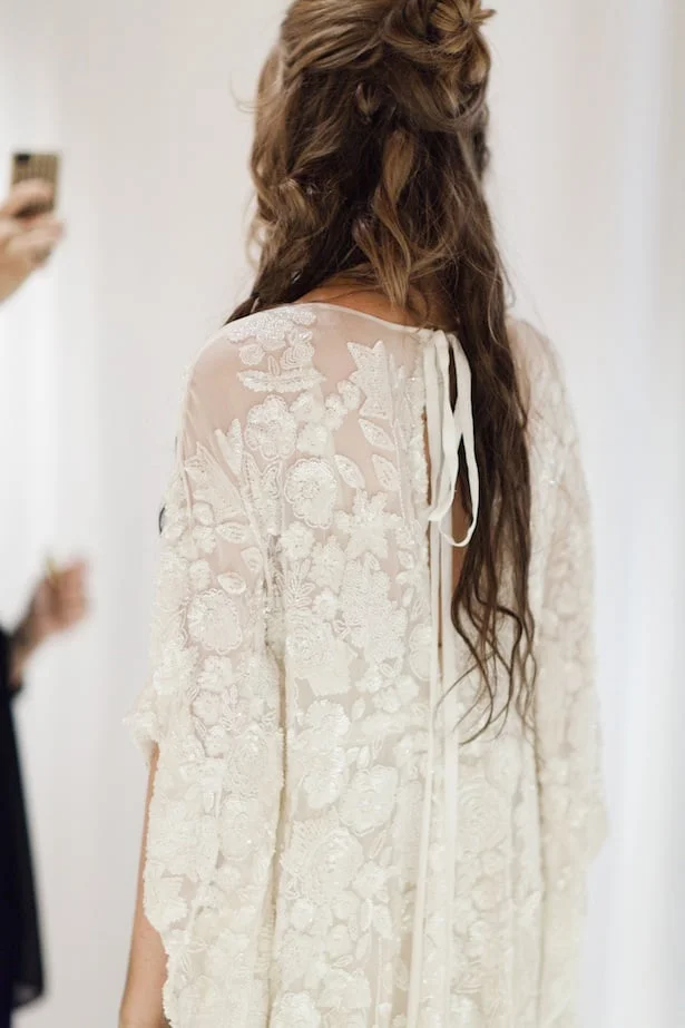 Behind the scenes Carol Hannah 2015 runway show - Iolite caftan