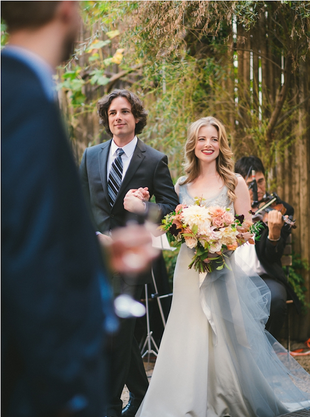 Carol Hannah real wedding - Downton gown in Brookyln
