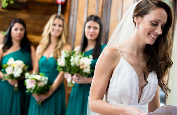 Carol Hannah Real Wedding - L'Elysee gown at Brooklyn Winery