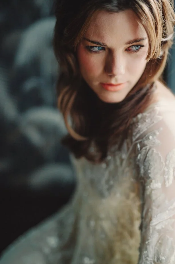 Carol Hannah Iolite gown real wedding inspiration