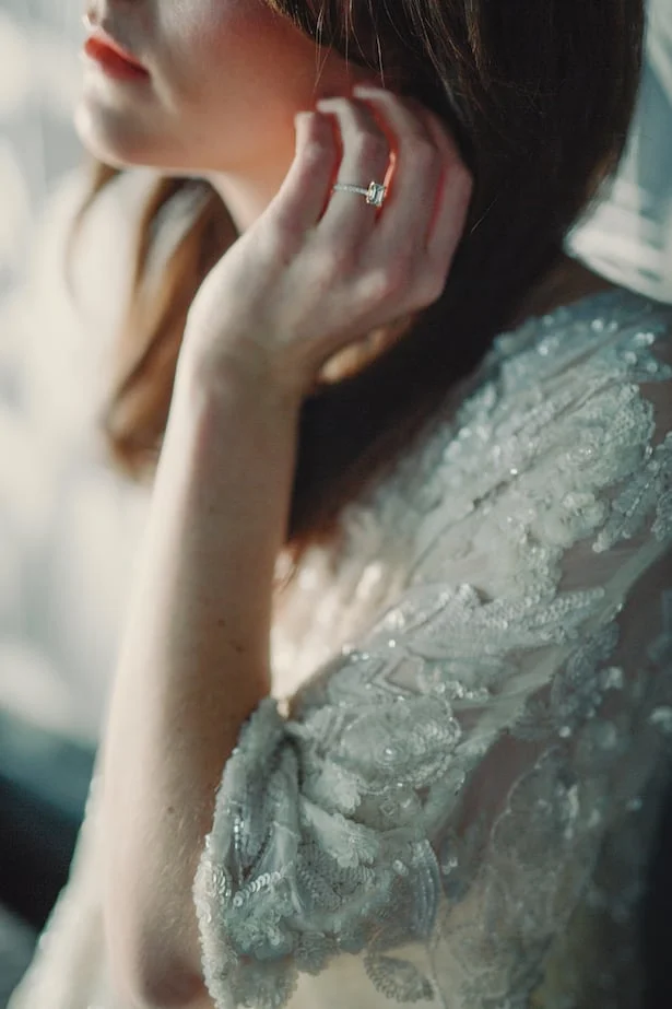 Carol Hannah Iolite gown real wedding inspiration