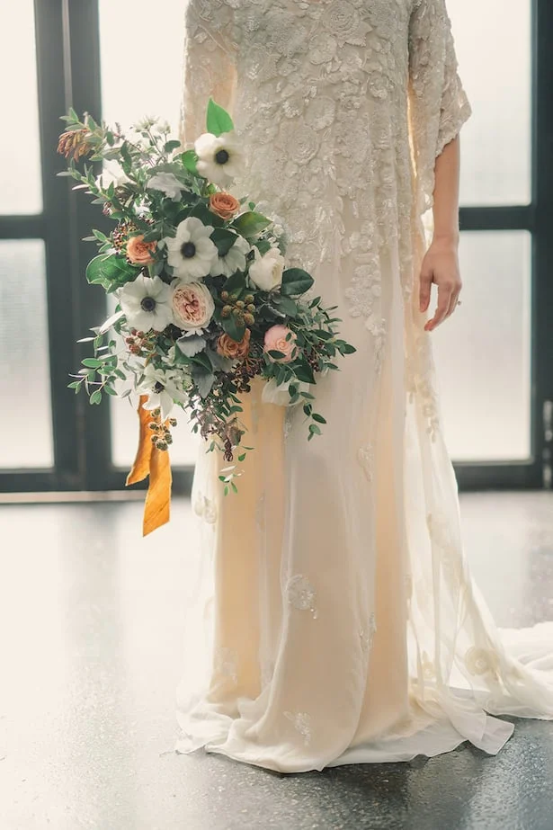Carol Hannah Iolite gown real wedding inspiration