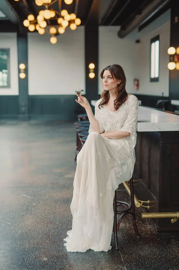 Carol Hannah Iolite gown real wedding inspiration
