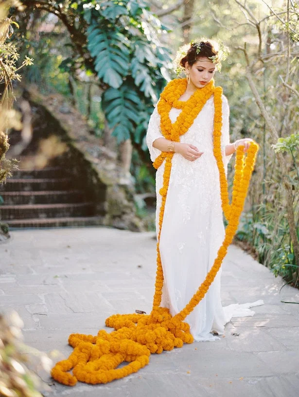 Carol Hannah Iolite gown - Real Wedding Inspiration - Nepal Workshop with Nina and Wes