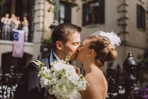 Carol Hannah real wedding - Mulberry gown - A Patriotic Wedding