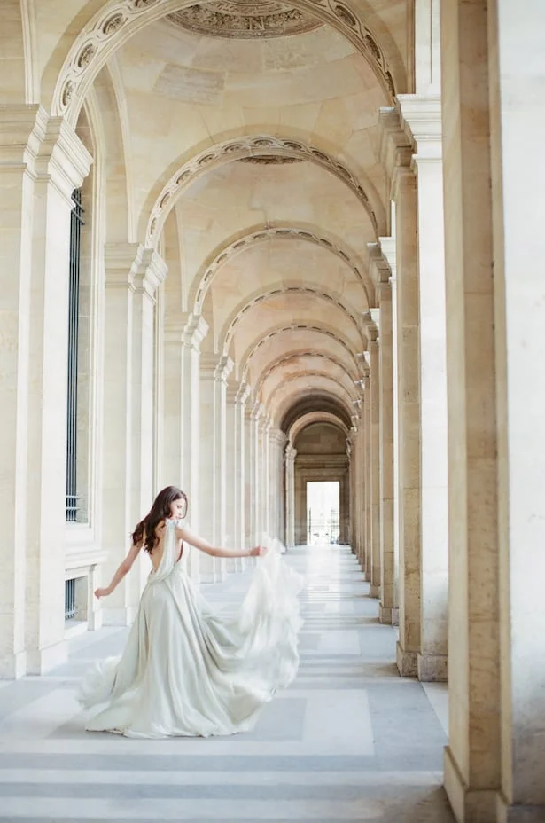 Paris Destination Wedding Photographer | Carol Hannah Le Lumiere Dress | photo by: ARTIESE