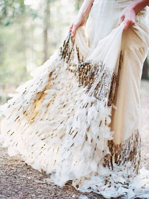 Carol Hannah Malachite gown real wedding inspiration with Amy Osaba and