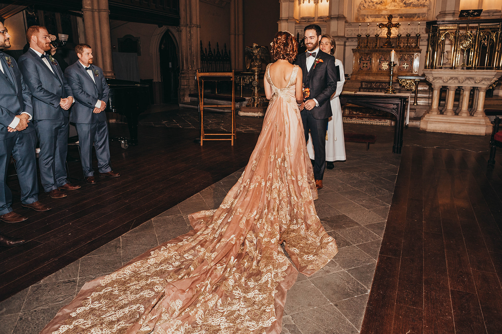 Blush, rose, gold wedding gown with butterflies, victorian bridal trend, nyc wedding gown designer-525.jpg