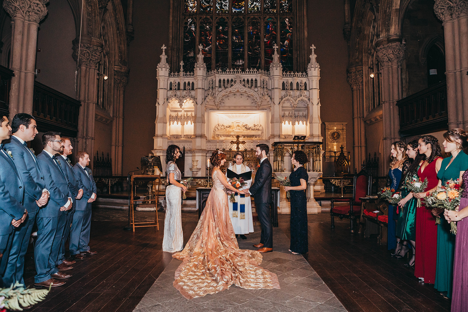 Blush, rose, gold wedding gown with butterflies, victorian bridal trend, nyc wedding gown designer-530.jpg