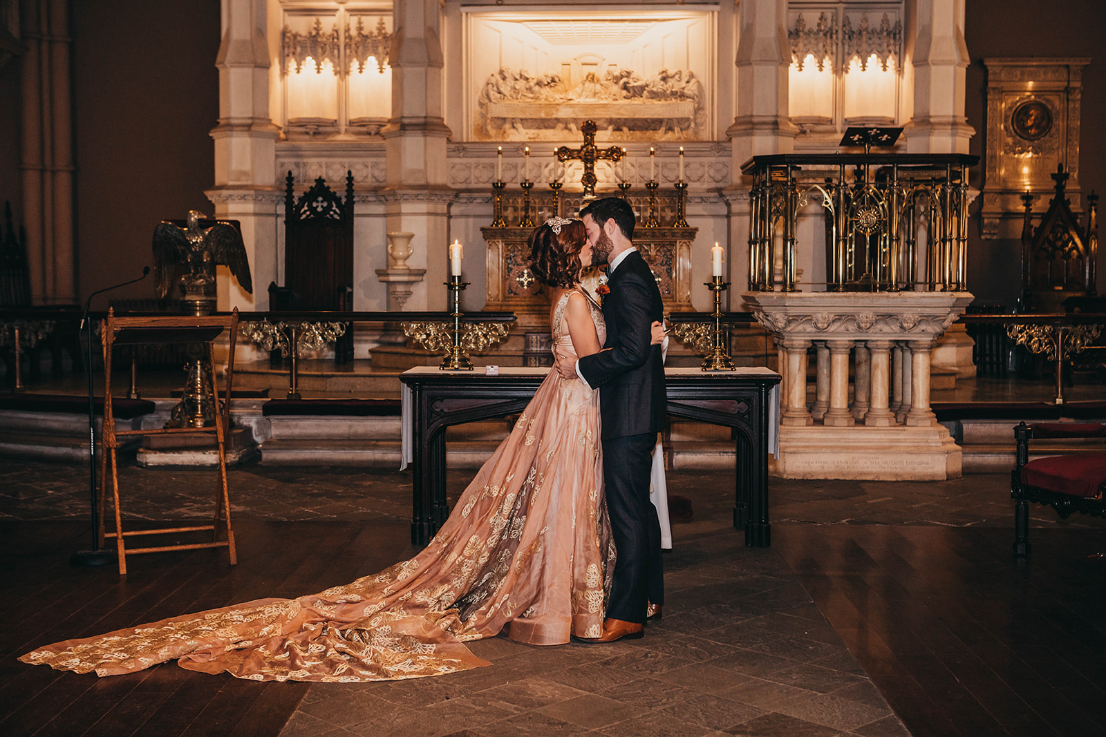 Blush, rose, gold wedding gown with butterflies, victorian bridal trend, nyc wedding gown designer-602.jpg