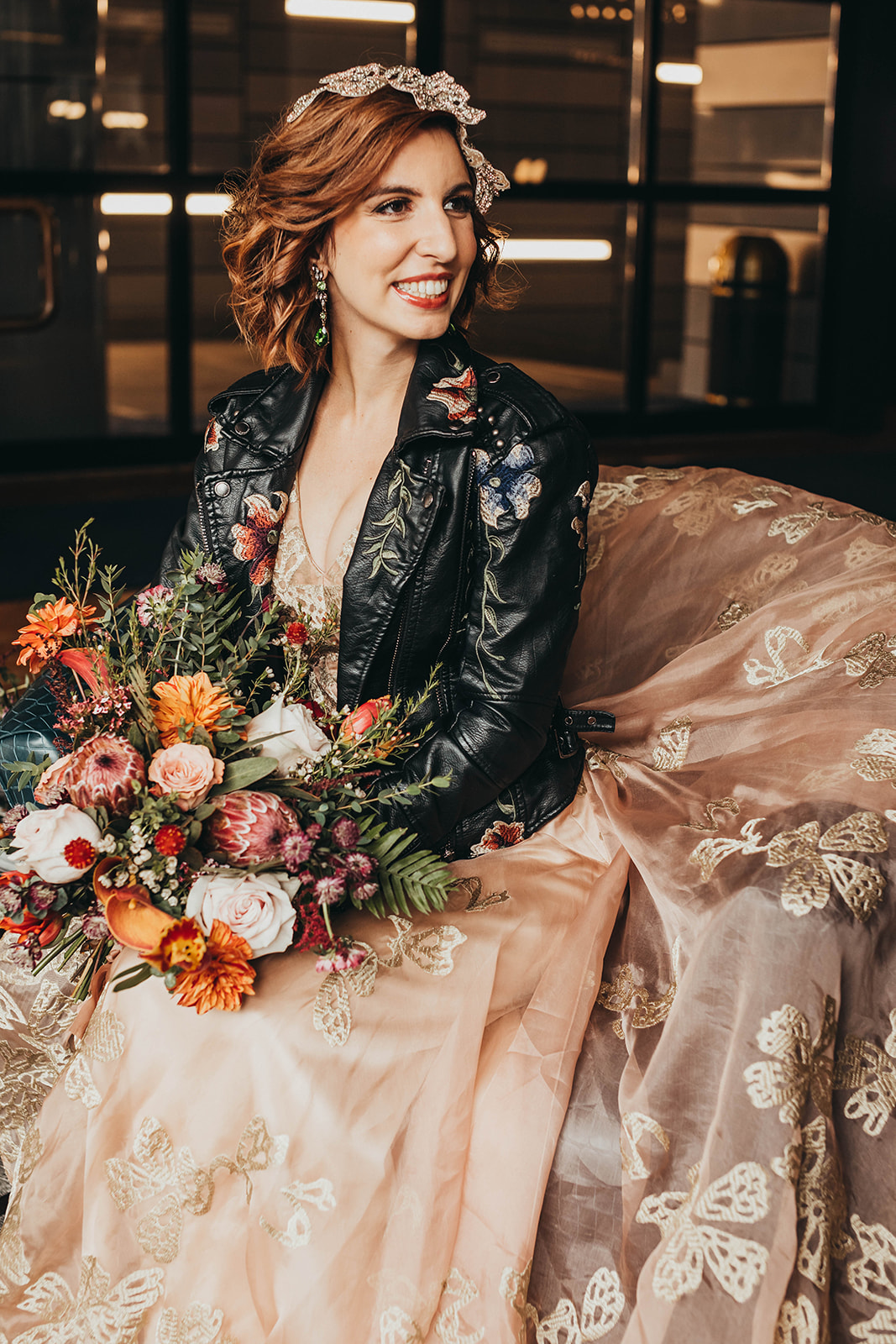 Blush, rose, gold wedding gown with butterflies, victorian bridal trend, nyc wedding gown designer30.jpg