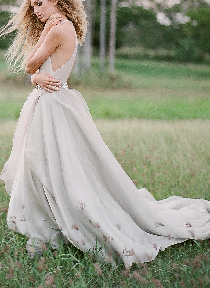 light gray tulle draped halter neck wedding dress ny designer bridal shop2-195.jpg
