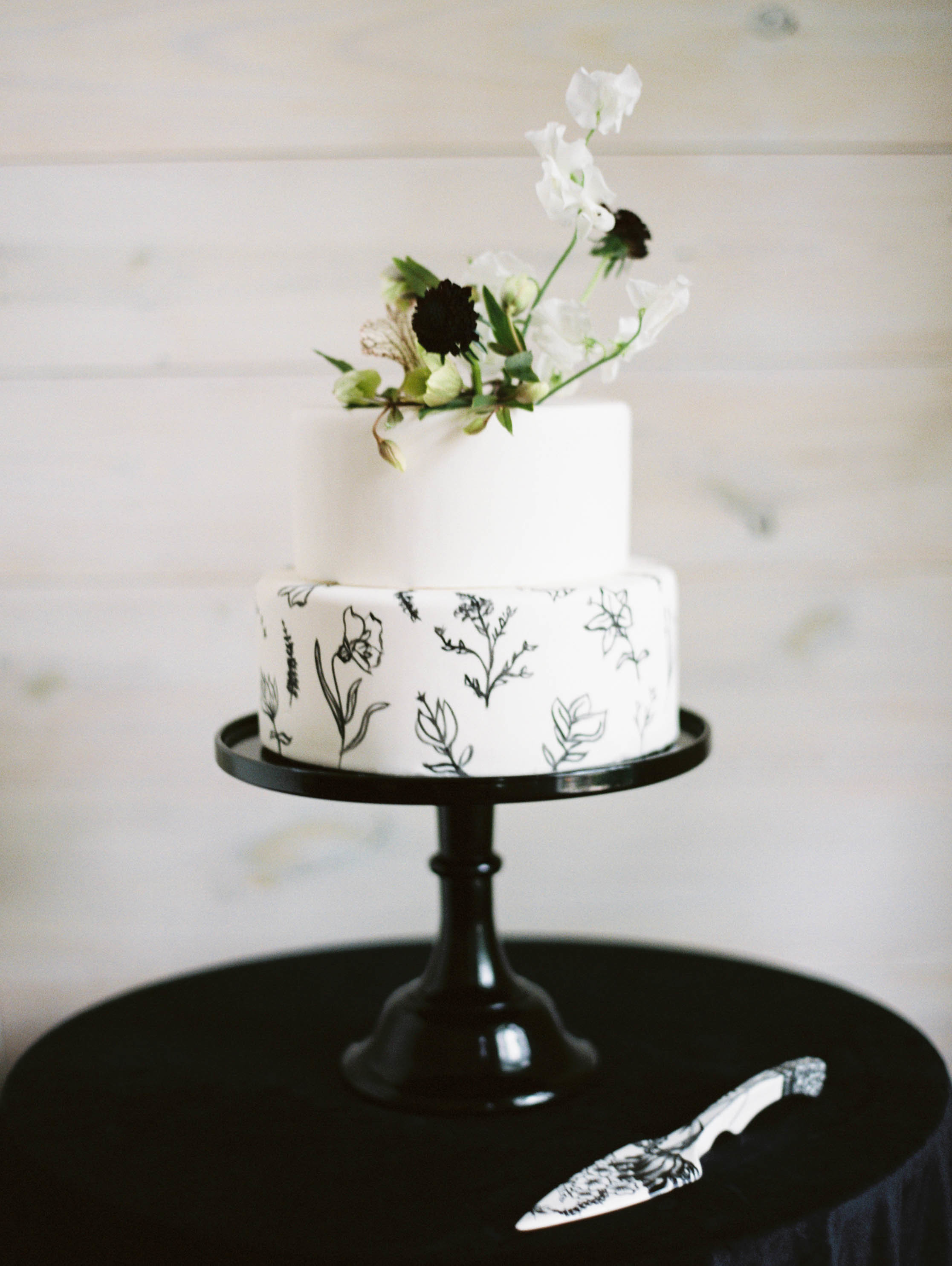 Printed floral wedding skirt black and white bridal separates nyc designer2.jpg
