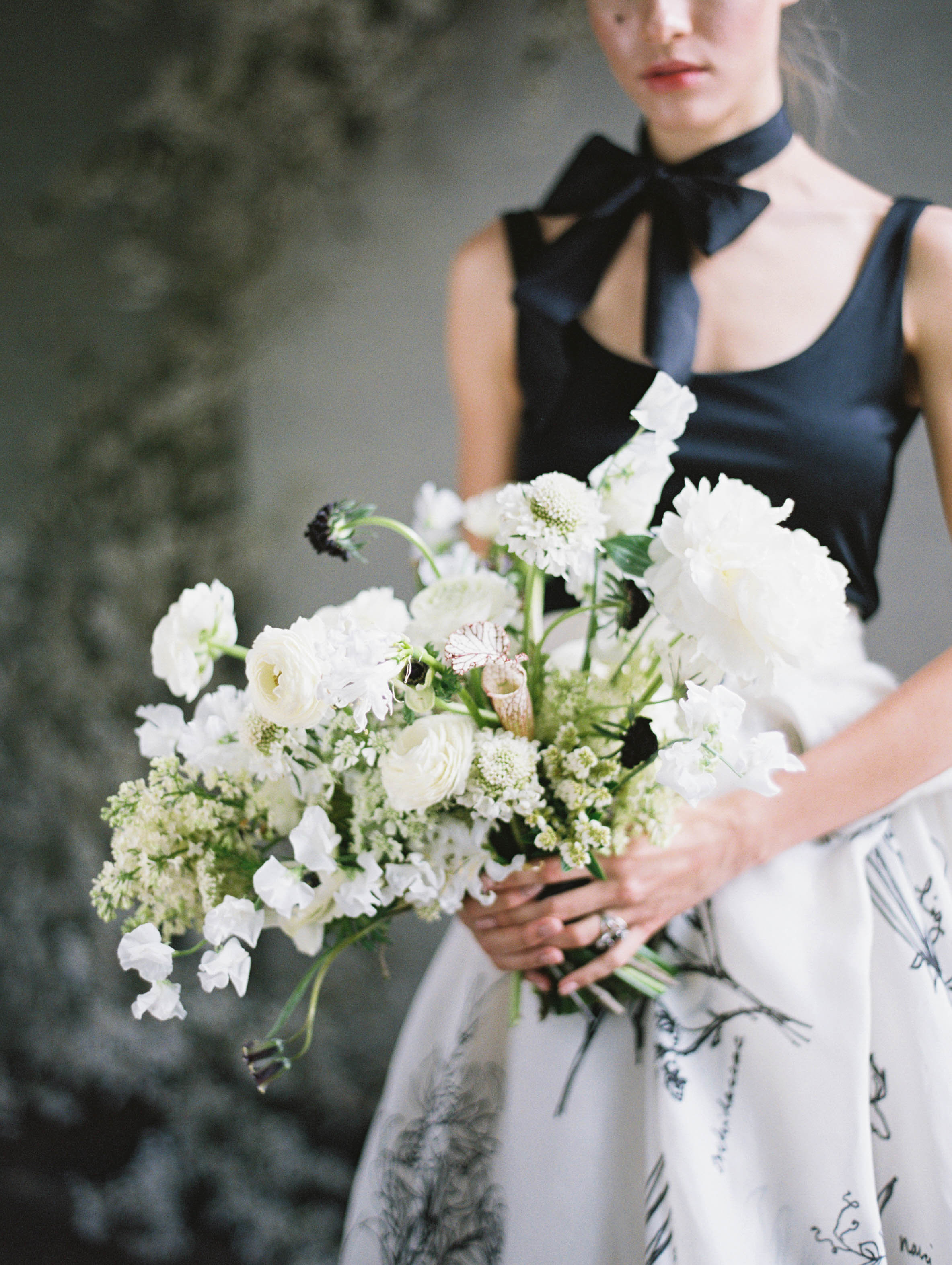 Printed floral wedding skirt black and white bridal separates nyc designer5.jpg