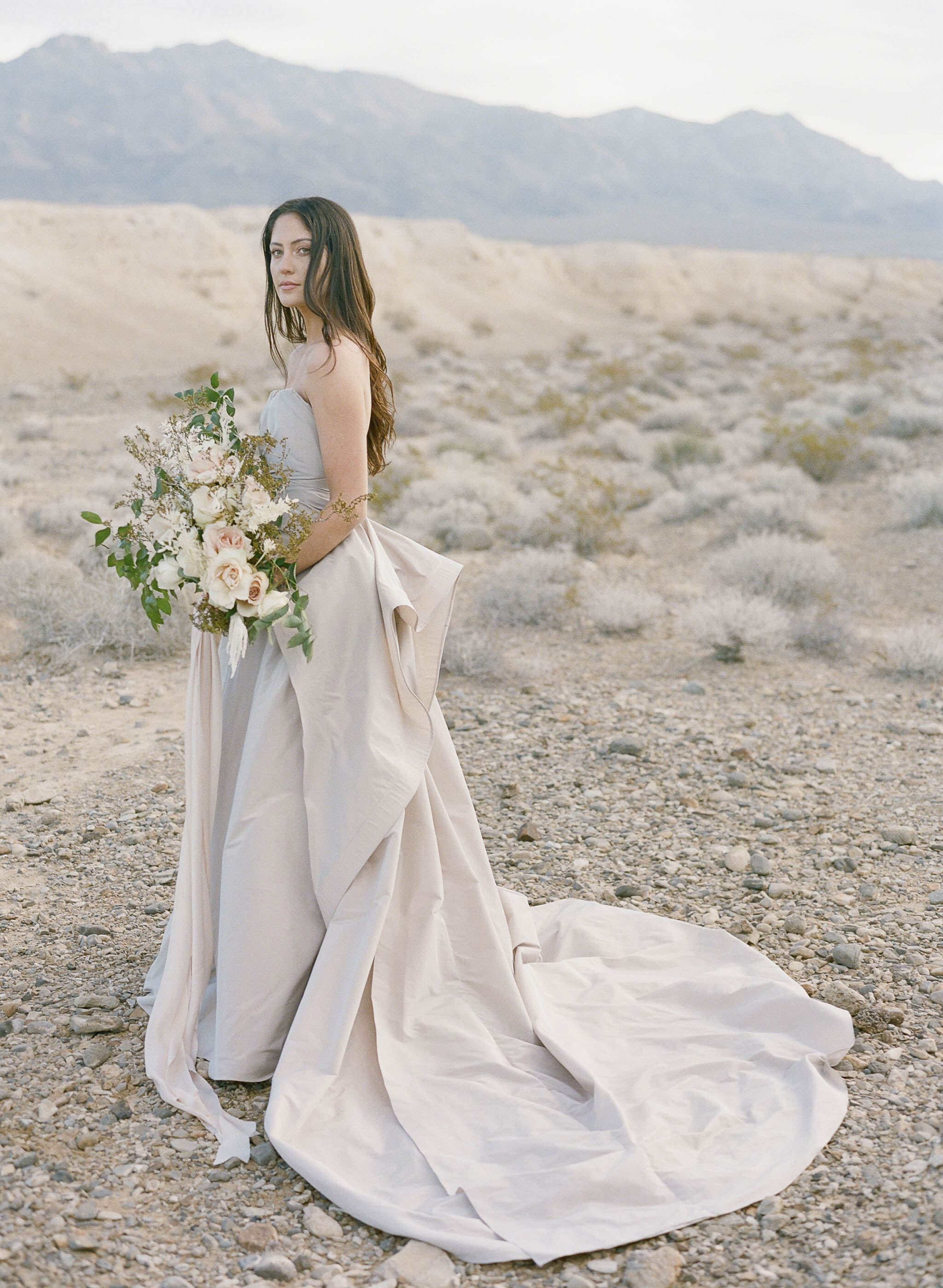 silver wedding gown with back drape 8.JPG