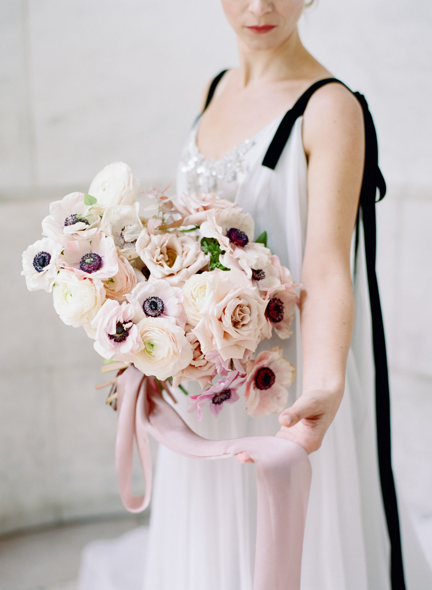 Soft flowy wedding gown black details4.JPG