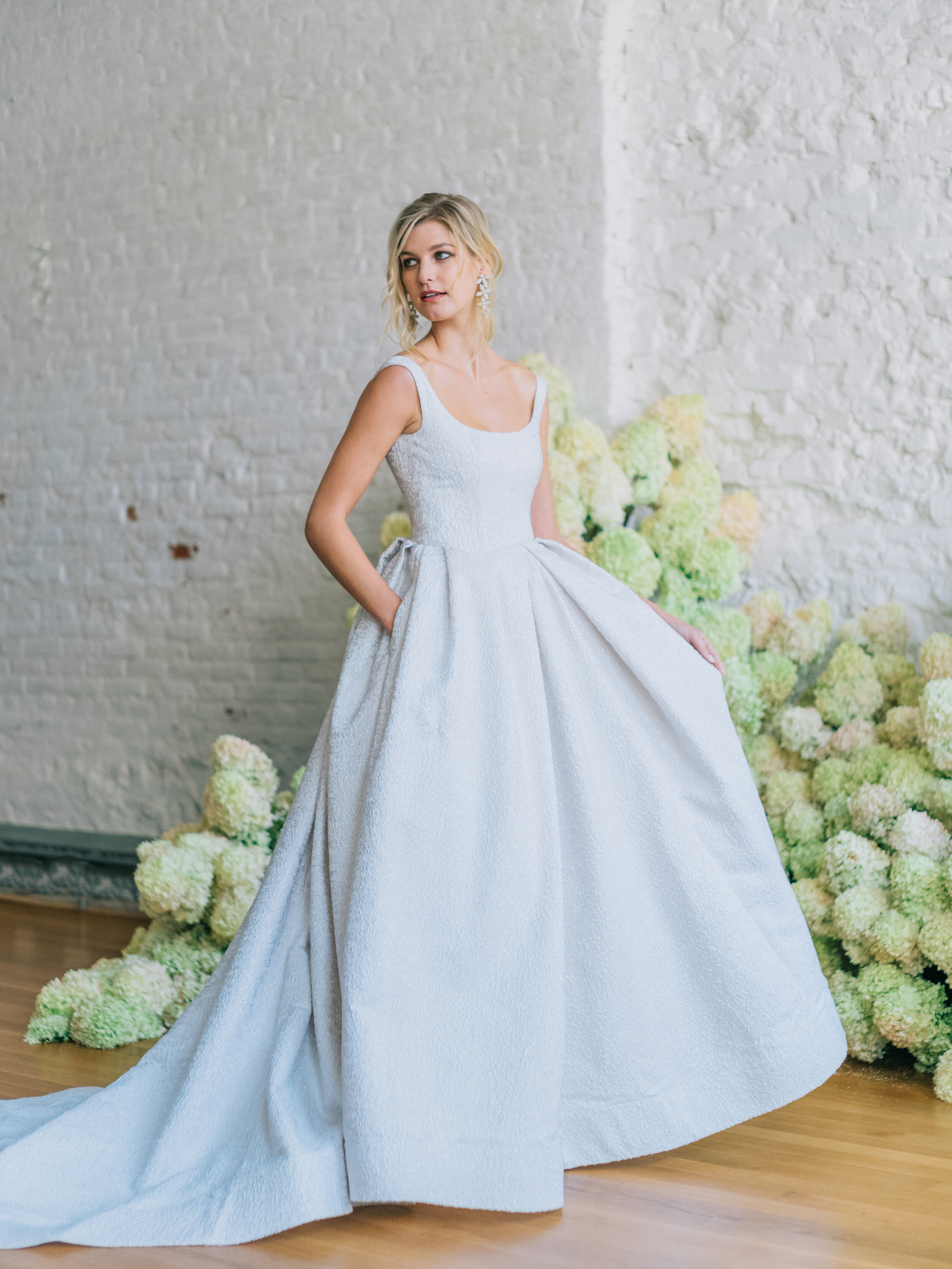 Eyre full textured silver wedding gown by bridal designer Carol Hannah2.jpg