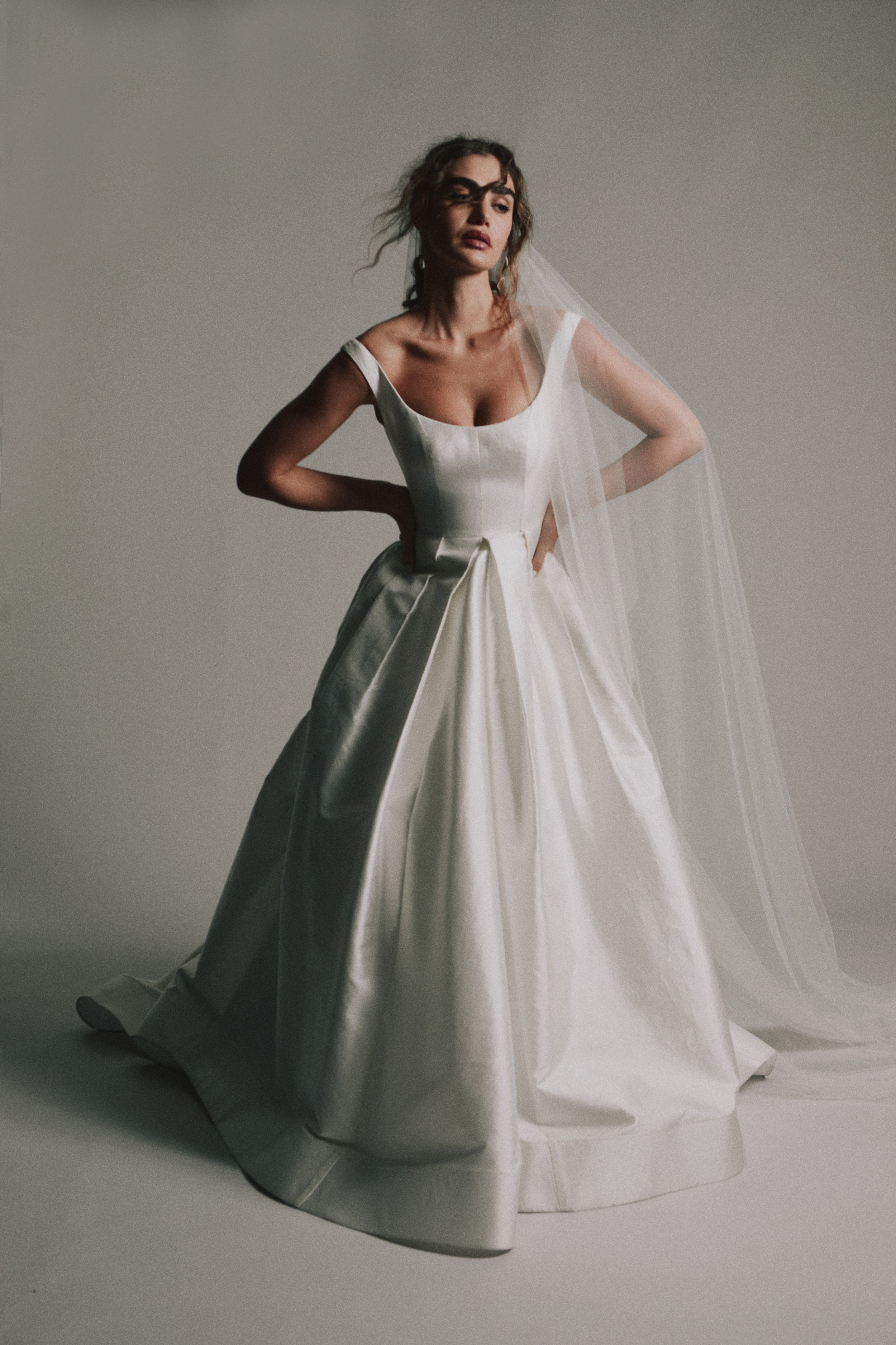 Eyre wedding dress in silk mikado tip of the shoulder scoop neck with full skirt bridgerton style1 web.jpg